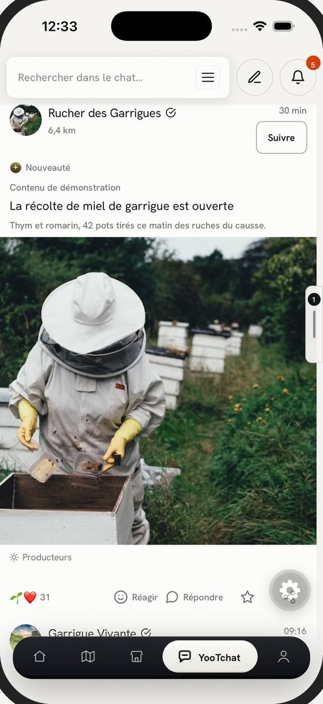 Le fil YooTchat : le Rucher des Garrigues annonce sa récolte de miel de garrigue, à 6,4 km.